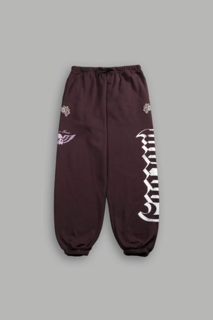 Free Will V2 Lightweight Lounger Sweat Pants in Darc Garnet
