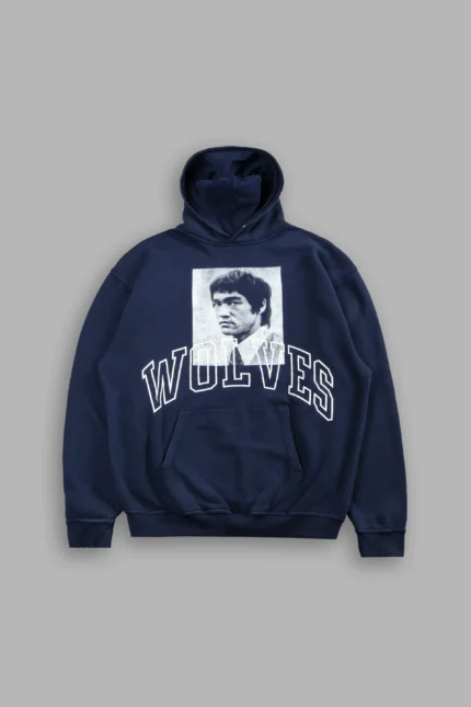Bruce Lee Forever Pierce Hoodie in Navy