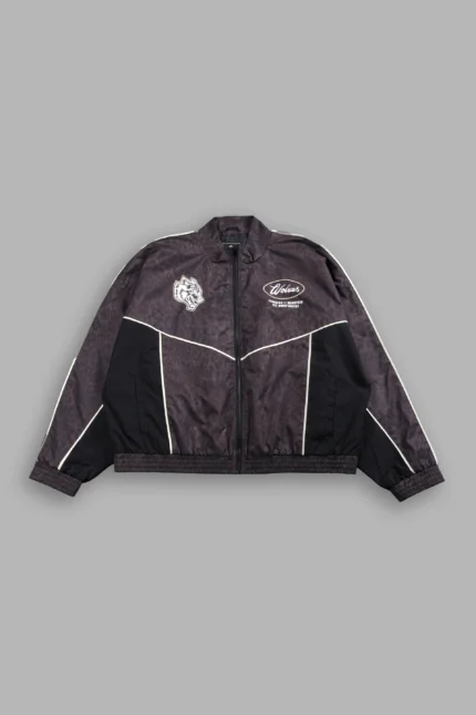 Wolves Energy Frvr Quinn Track Jacket in Darc Brown Leopard