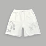 Powerhouse of the Wolves Grunge Brock Sweat Shorts in Cream