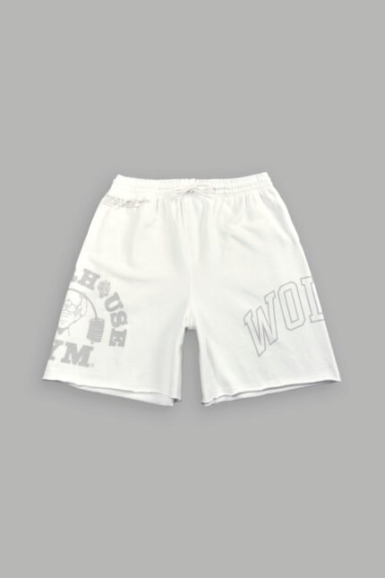 Powerhouse of the Wolves Grunge Brock Sweat Shorts in Cream