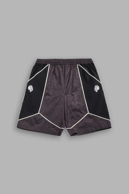 Dual Mens Quinn Track Short in Darc Brown Leopard