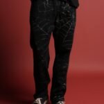 Stud Web Bigelow Sweat Pants in Black Sun Fade