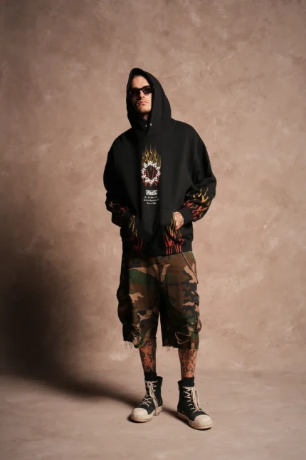 Mickey Forever Pierce Hoodie in Black
