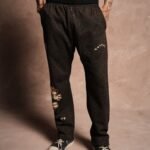 Mickey Mouse Pyramid Bigelow Sweat Pants in Darc Brown Leopard