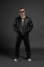 Wolves Pyramid Jesse Biker Jacket in Black - Image 3