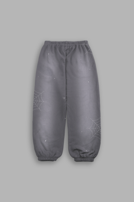 Sashiko Webs Lightweight Lounger Sweat Pants in Slate Gray Sun Fade