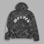 Studded Mantra Pierce Hoodie In Darc Thorns
