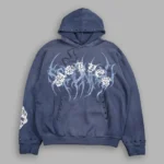 Studded Mantra Bishop Hoodie In Storm Blue Super Sun Fade