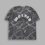 Studded Mantra Premium Oversized Tee In Darc Thorns