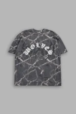 Studded Mantra Premium Oversized Tee In Darc Thorns