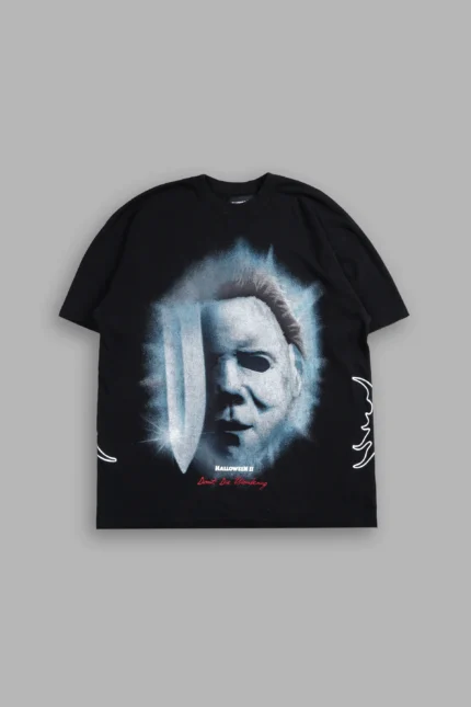Night Blade Premium Oversized Tee In Black