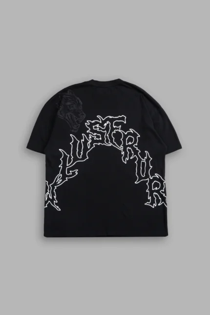 Night Blade Premium Oversized Tee In Black