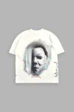 Night Blade Premium Oversized Tee In Cream
