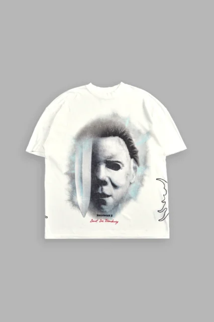 Night Blade Premium Oversized Tee In Cream