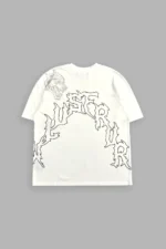 Night Blade Premium Oversized Tee In Cream