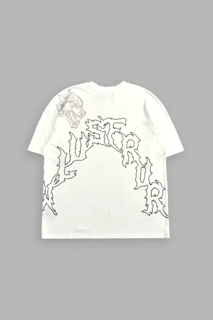 Night Blade Premium Oversized Tee In Cream