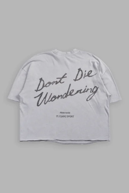 Pennywise Premium Raw Hem Box Cut Tee In Dove Gray